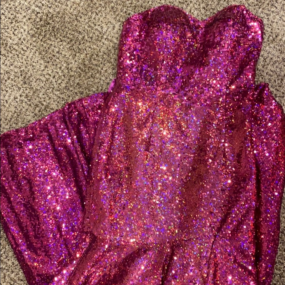 Sequin mermaid prom dress